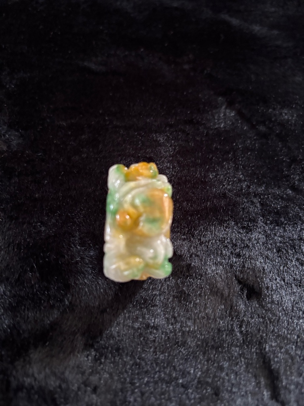 Green and Amber Jade Carved Lucky Pixiu Bead Pendant - Women Jewelry
